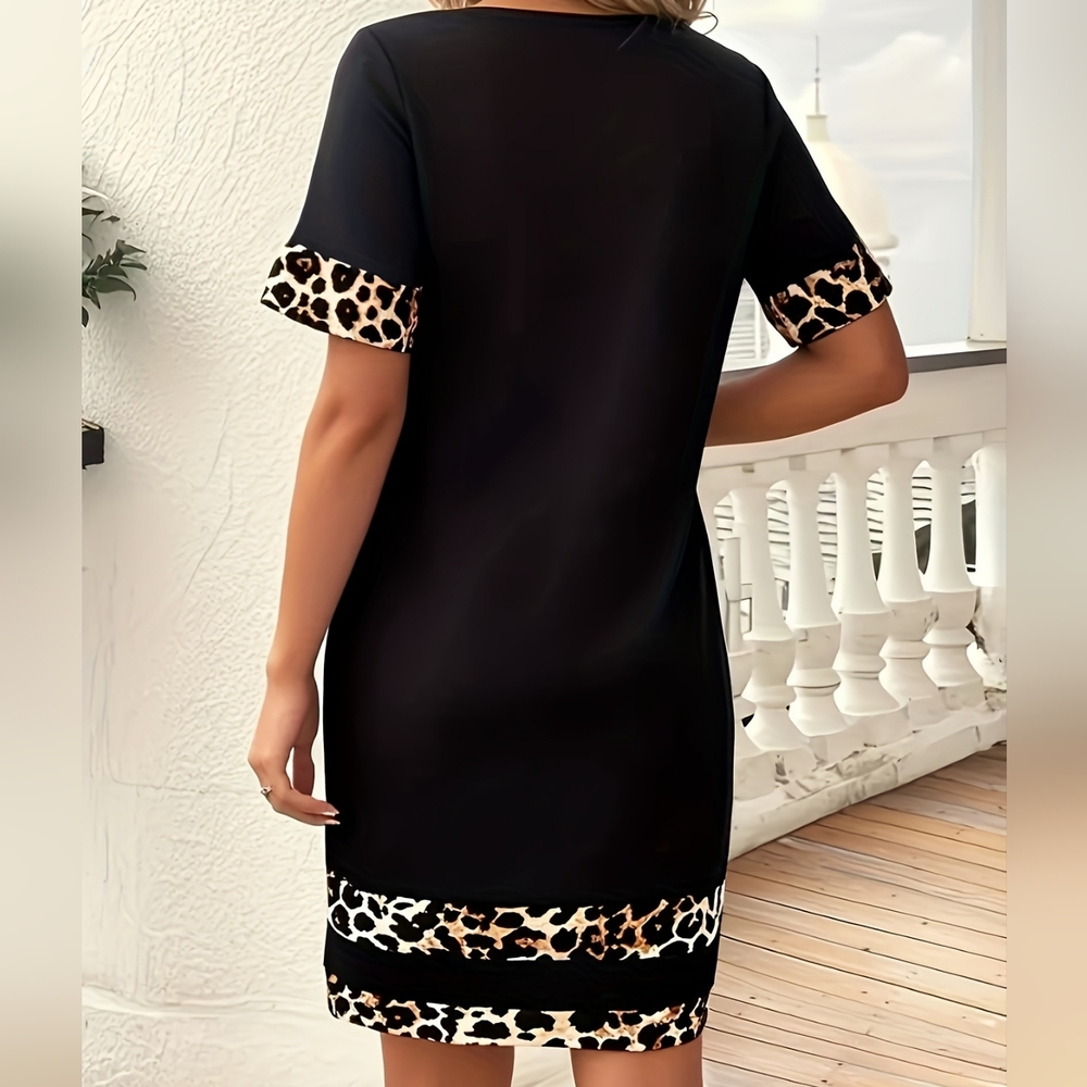 Leopard Kiss Mini Dress - Black - Picture 4 of 9